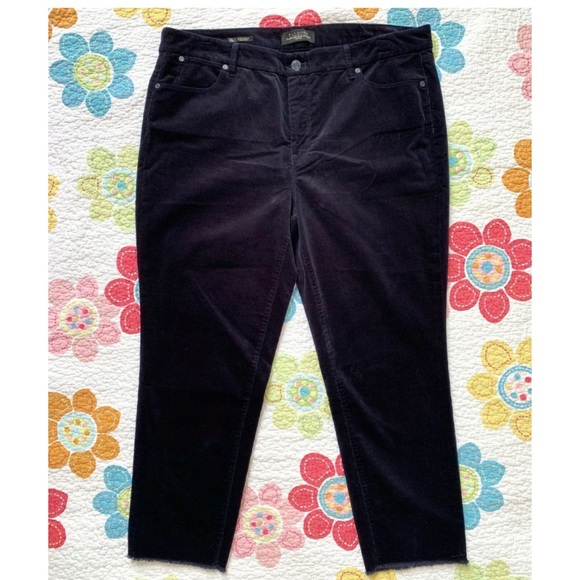 NWOT TALBOTS Petite Corduroy Raw Hem Ankle Pants - Picture 2 of 6